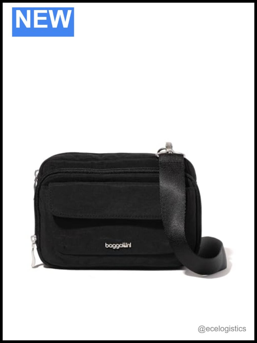Nylon RFID Crossbody Purse with 6 Card Slots